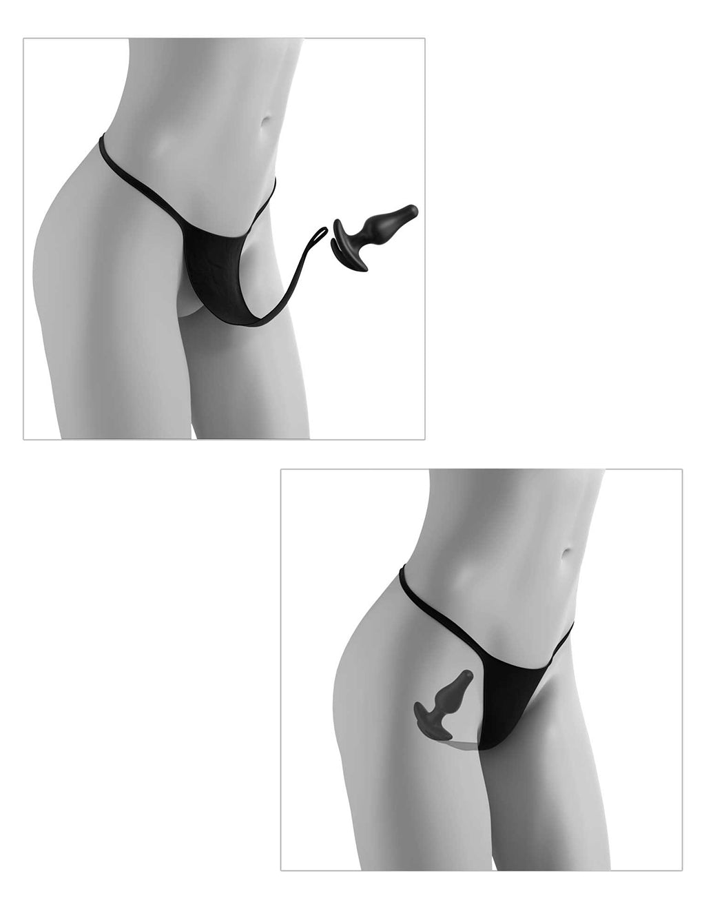 Hookup Panties Remote Bowtie Bikini- How to wear diagram