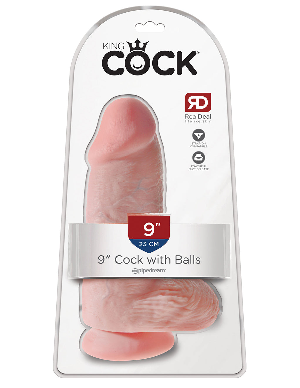 King Cock 9 Inch Chubby Suction Cup Dildo- Vanilla- Package