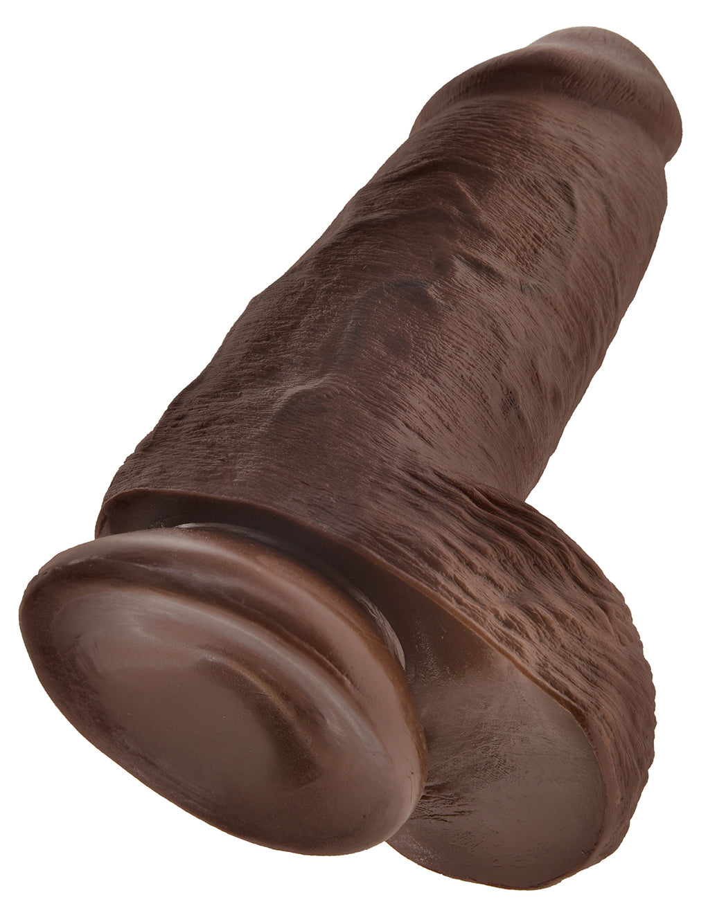 King Cock 9 Inch Chubby Suction Cup Dildo- Chocolate- Suction Cup
