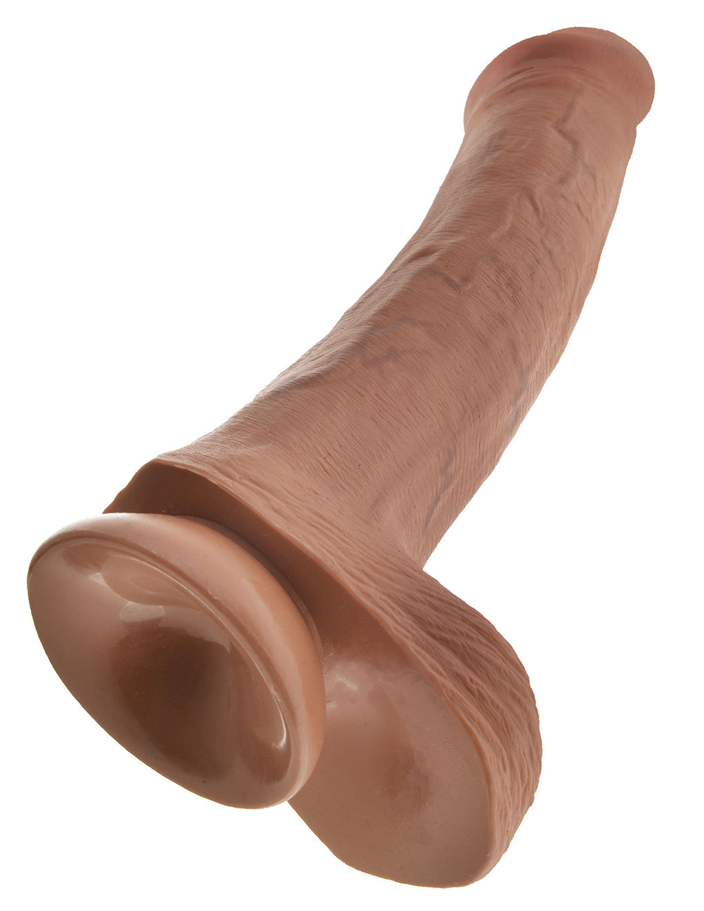 King Cock 13 Inch Cock with Balls and Suction Cup- Caramel- Suction Cup
