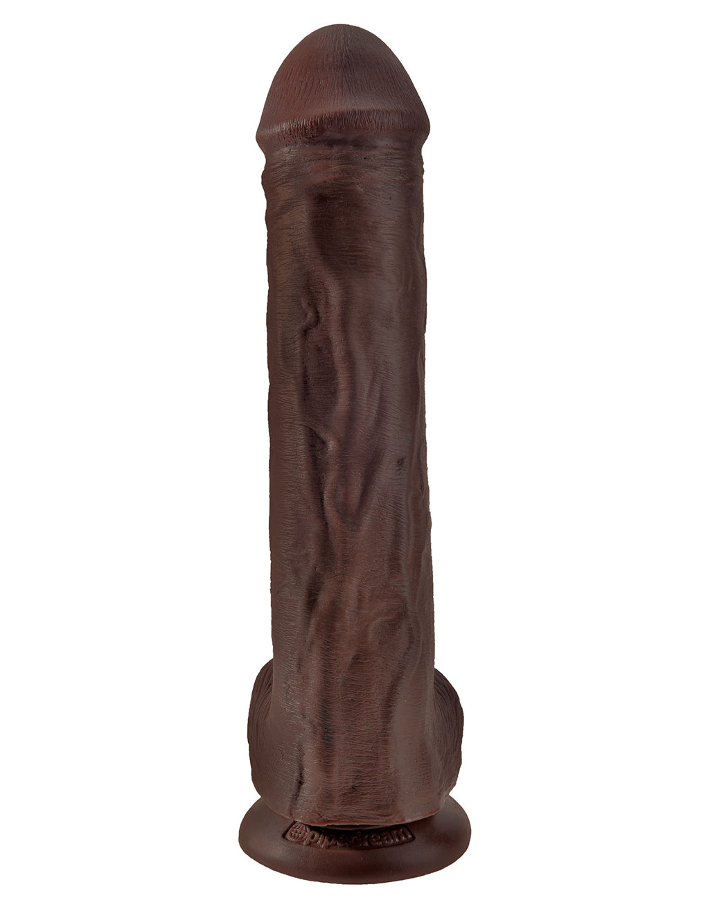 King Cock 13 Inch Cock with Balls and Suction Cup- Chocolate- Top