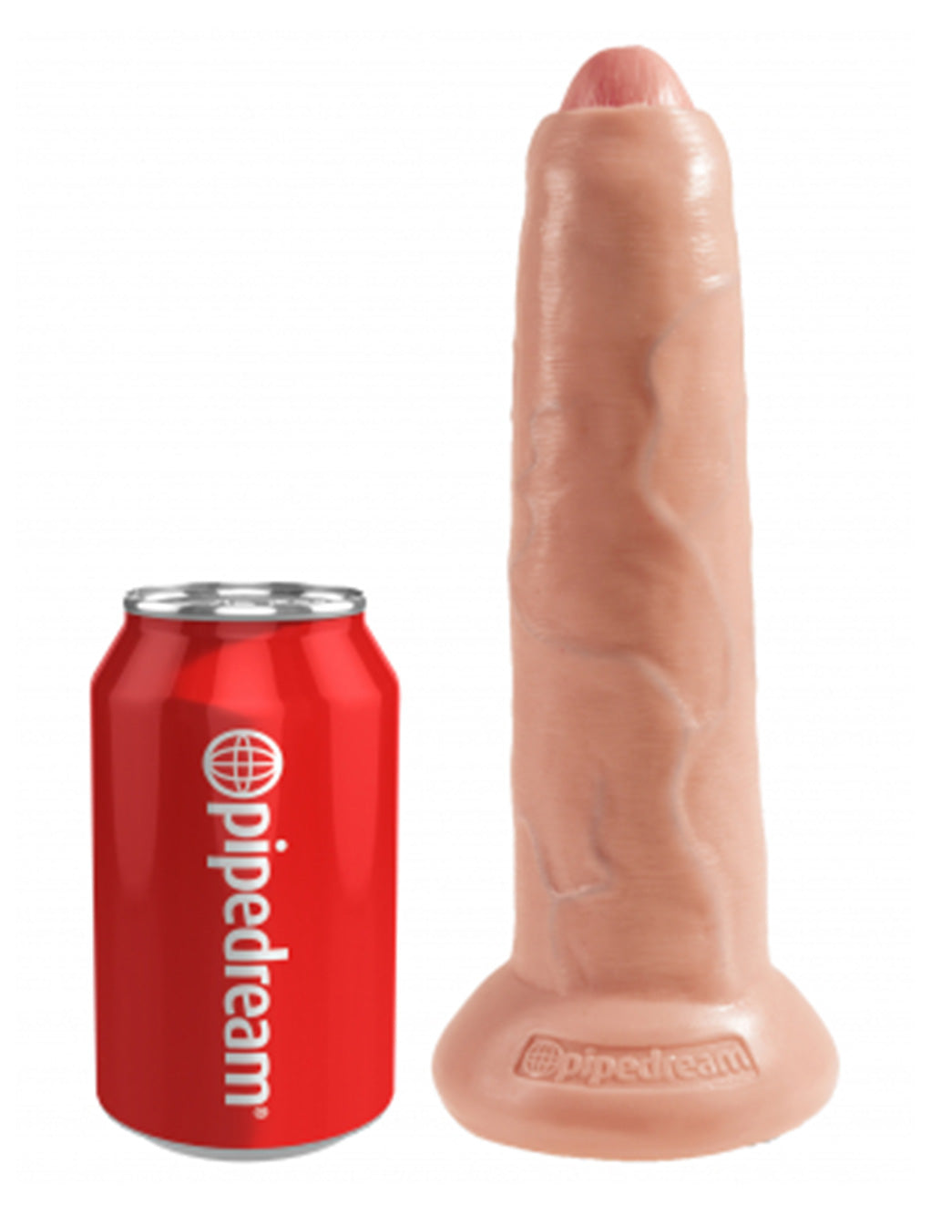 King Cock 9 Inch Uncut Dildo- White- Sizing