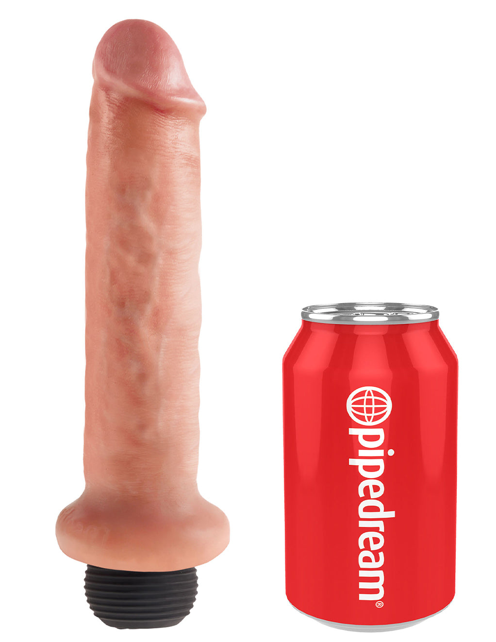 King Cock 7 Inch Squirting Cock- Vanilla- Sized by can