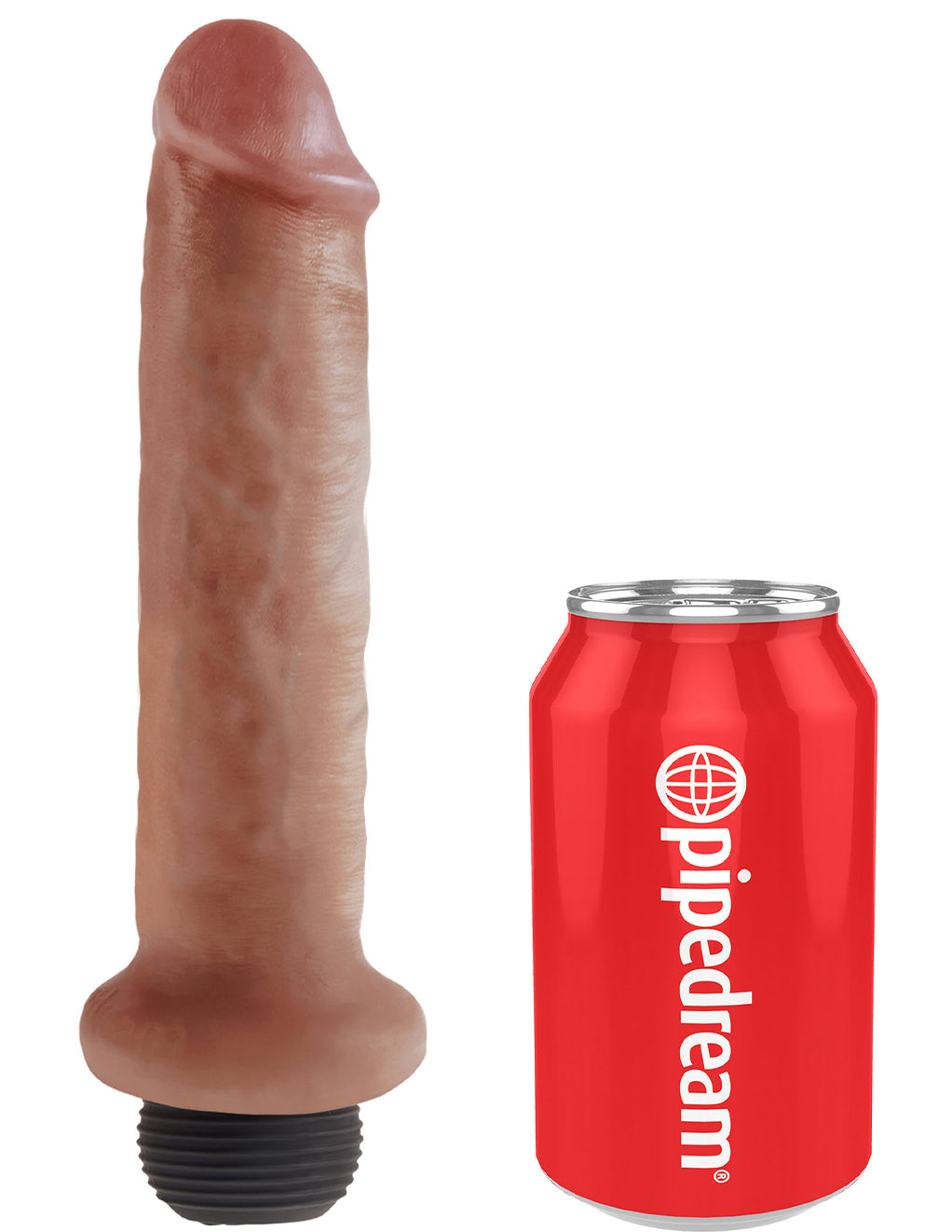 King Cock 7 Inch Squirting Cock- Caramel- Sized by Can
