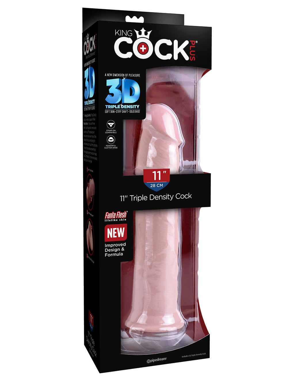 King Cock Plus 11" 3D Cock- Package