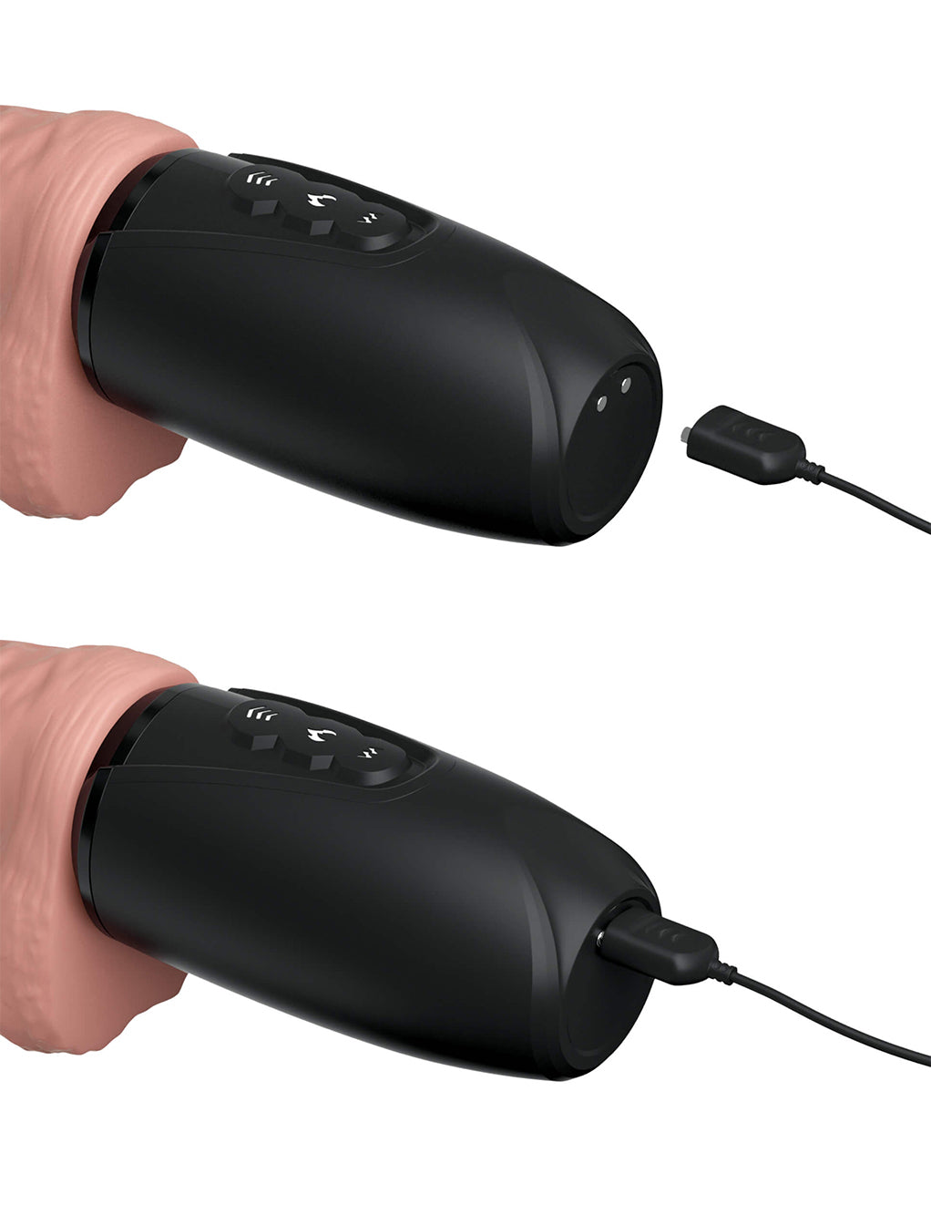 King Cock Plus 6.5" Thrusting Cock w/ Balls- Charger and buttons