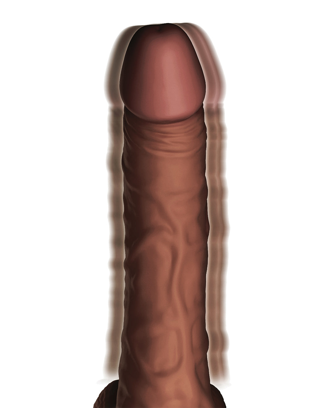 King Cock Plus 7.5" Thrusting Cock with Balls- Vibrating diagram