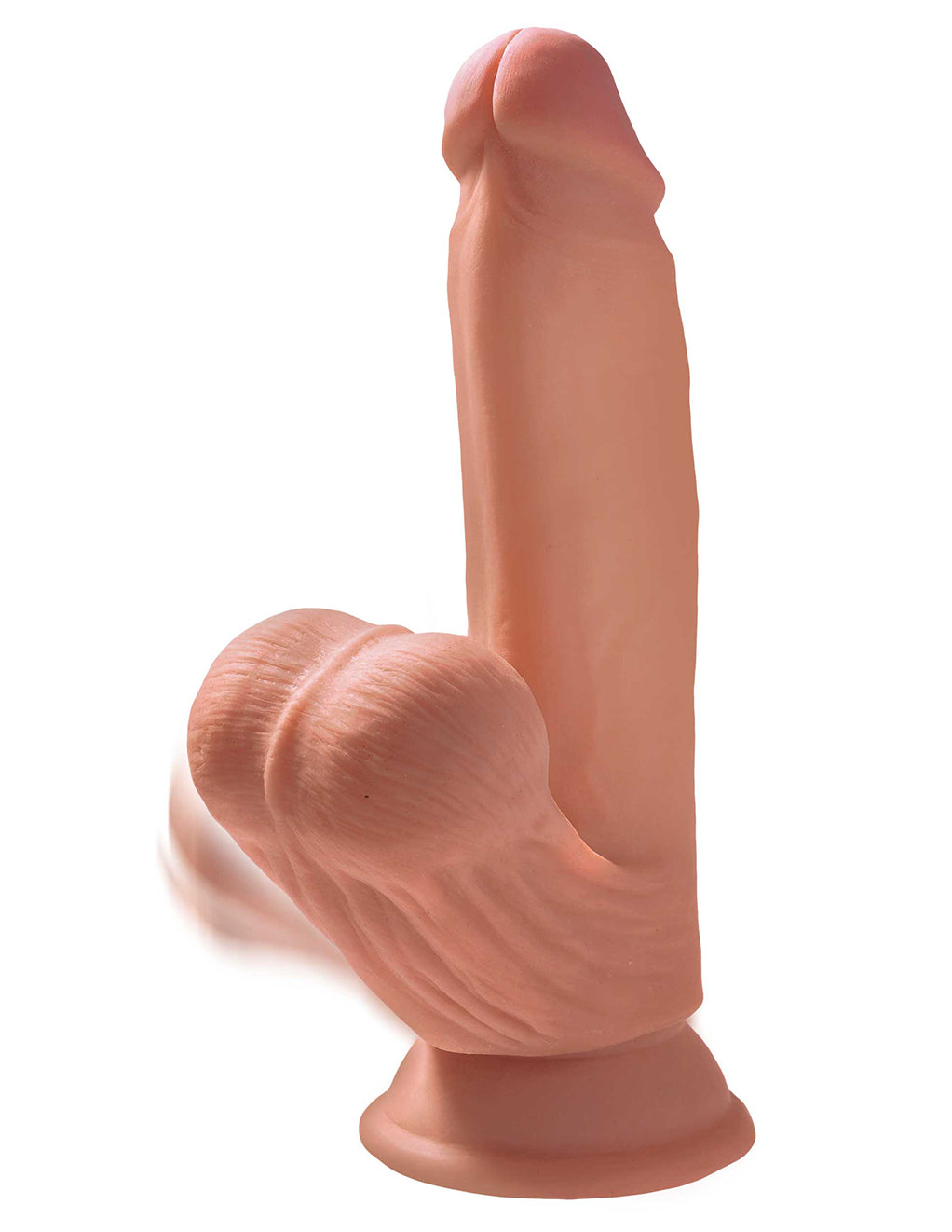 King Cock Plus 7" 3D Cock with Swinging Balls- Caramel- Front