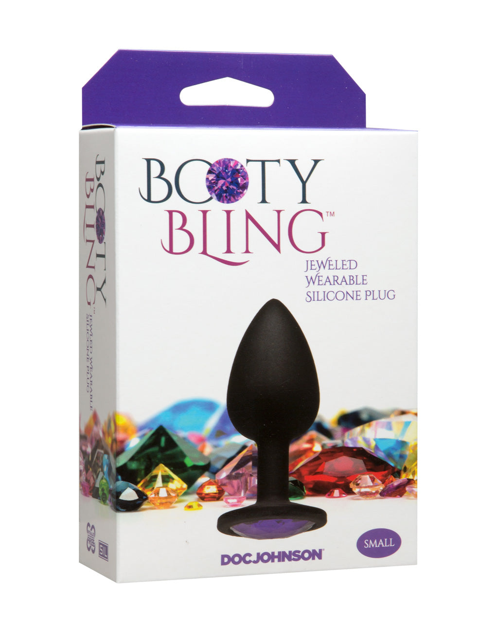 Booty Bling Plug S by Doc Johnson Purple Box 
