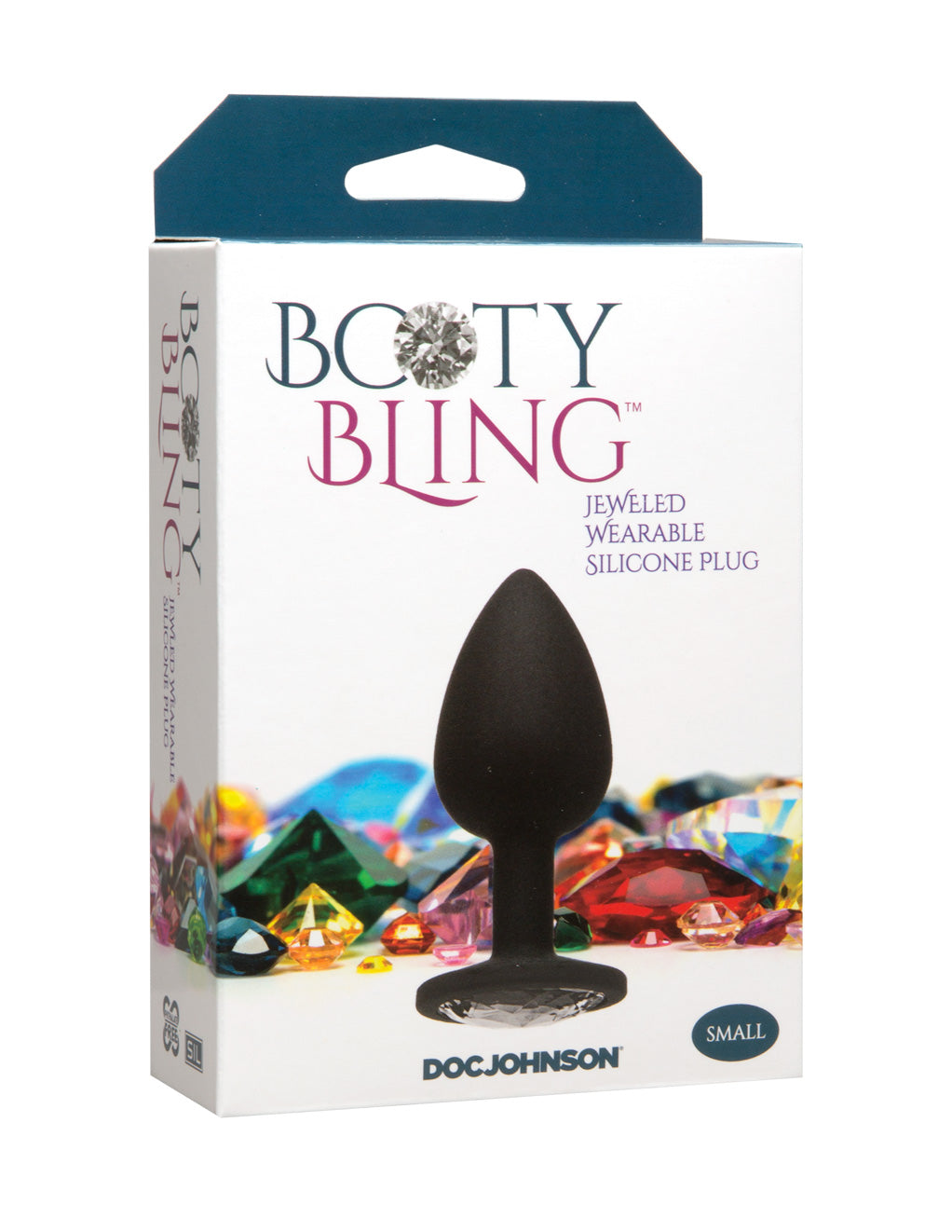 Booty Bling Plug S by Doc Johnson Silver Box