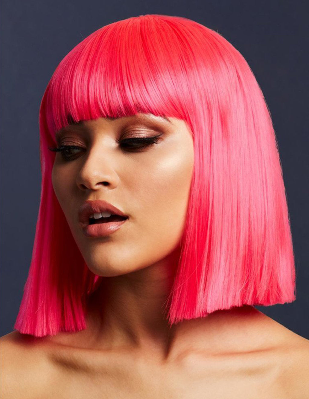 Fever Lola Wig- Neon Pink- Front