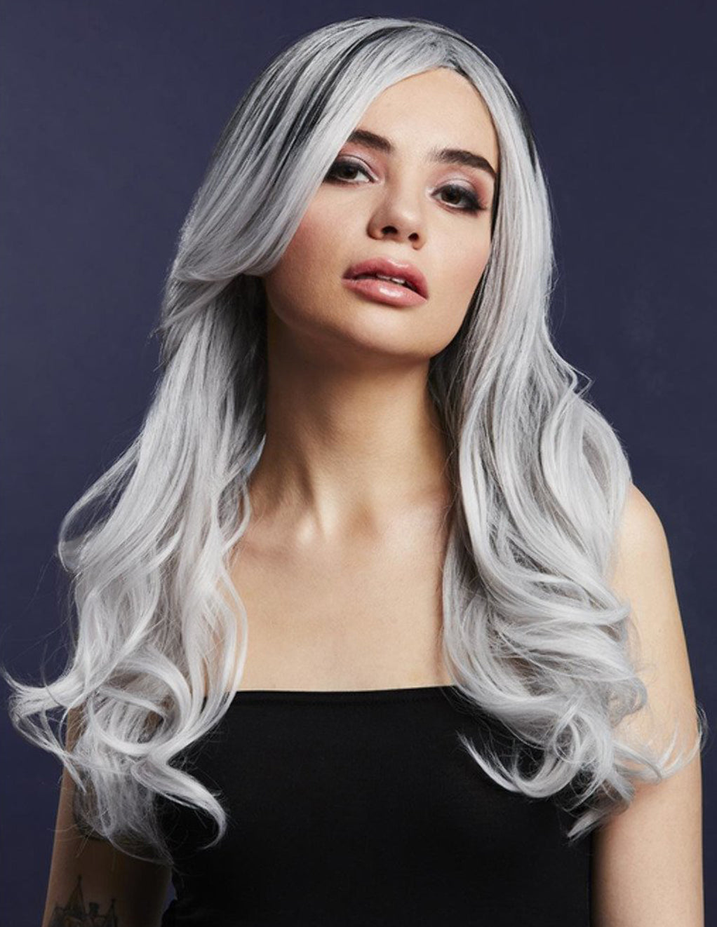 Fever Khloe Wig- Ice Silver- Front