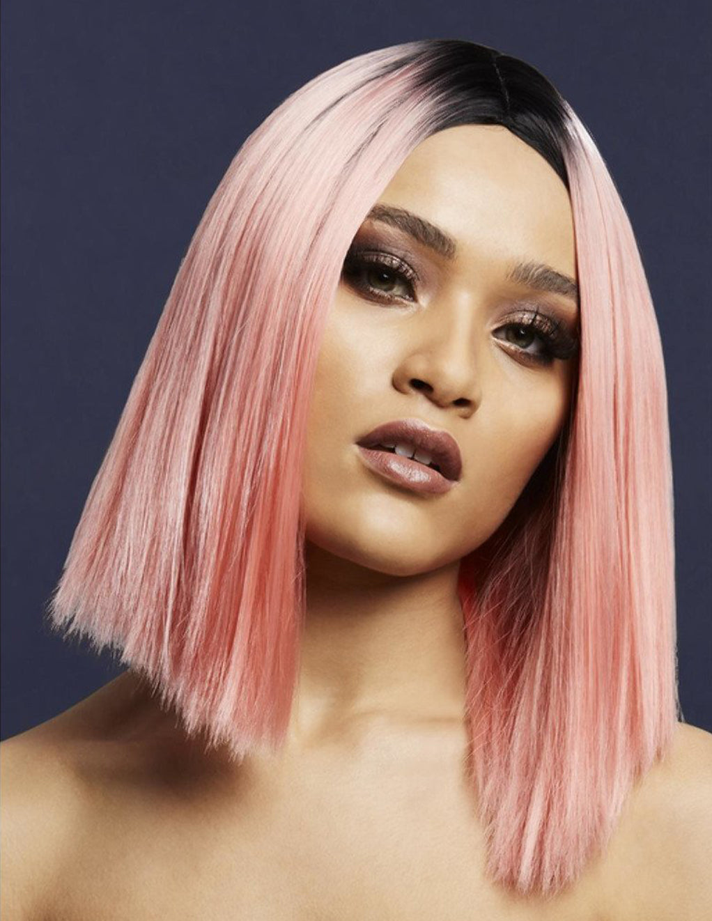 Fever Kylie Wig- Coral Pink- Front