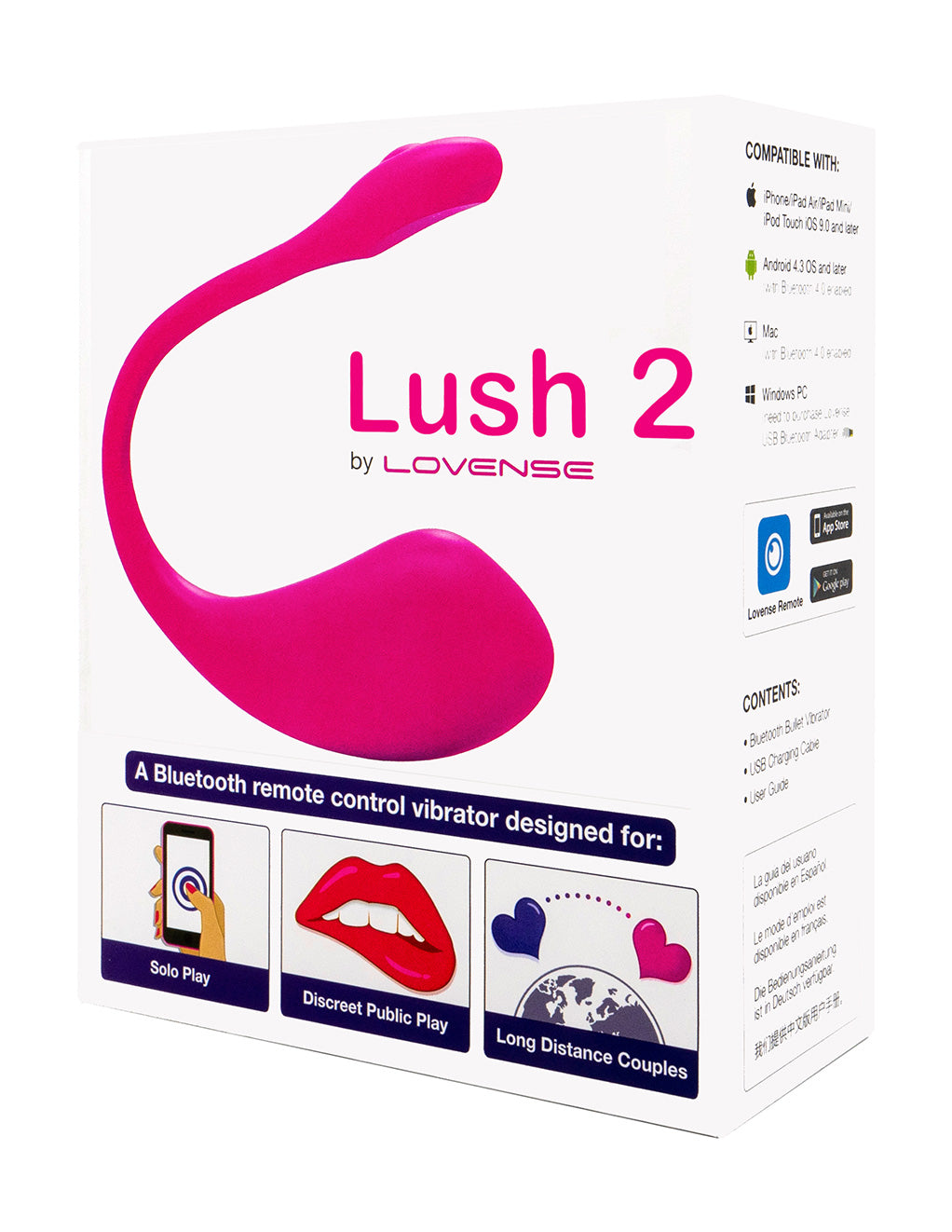 Lovense Lush 2 Bluetooth Remote Control Vibrator- Left box