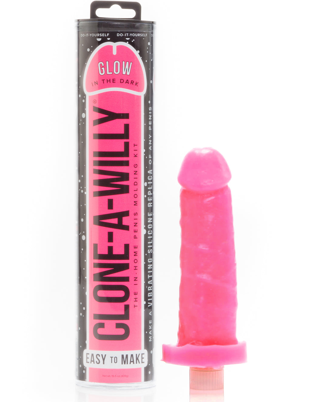 Clone A Willy Kit GLOW- Pink Glow- Front Replica