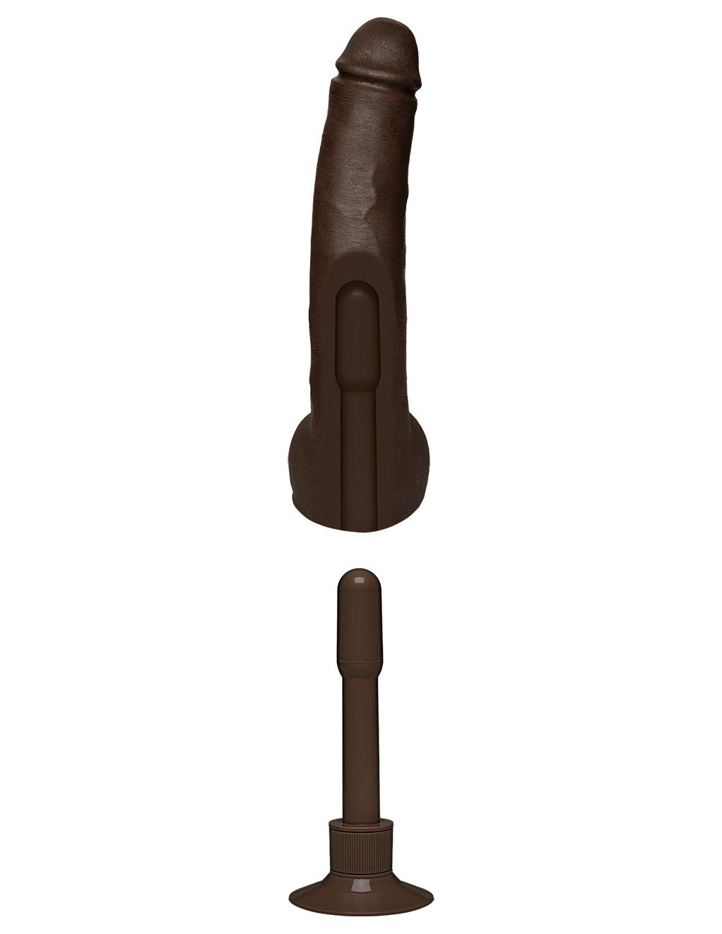 Safaree Samuels Anaconda Vibrating 12 inch UltraSkyn Cock- Brown- Vibrator Detail- Top