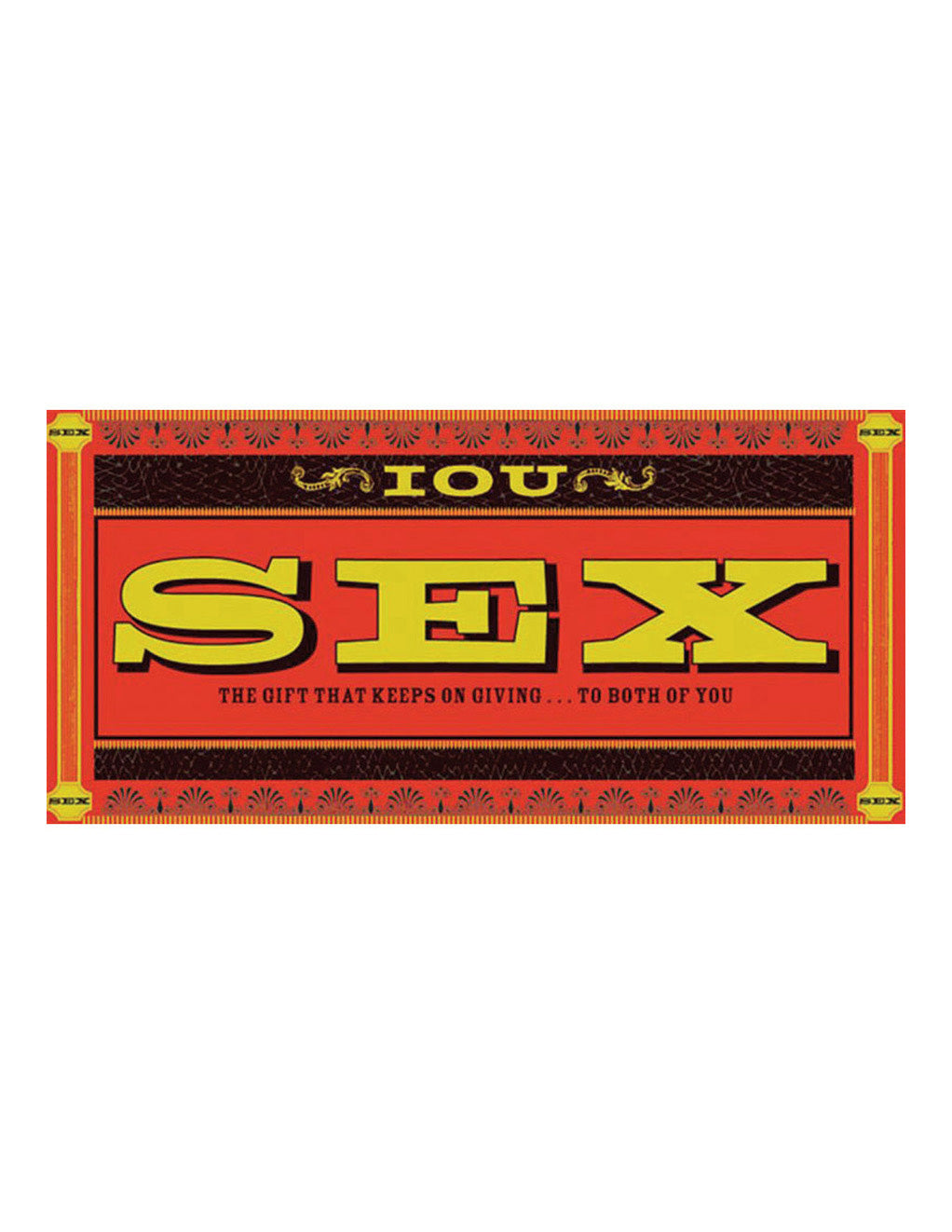 IOU Sex Coupons- Front