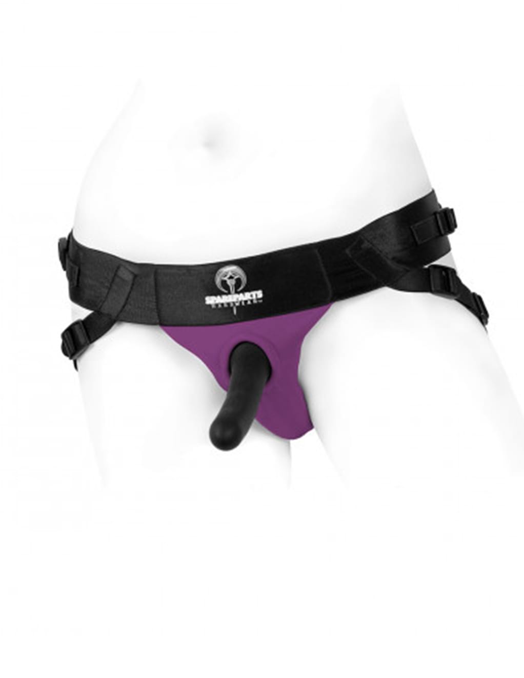 SpareParts Joque Harness- Purple- dildo example