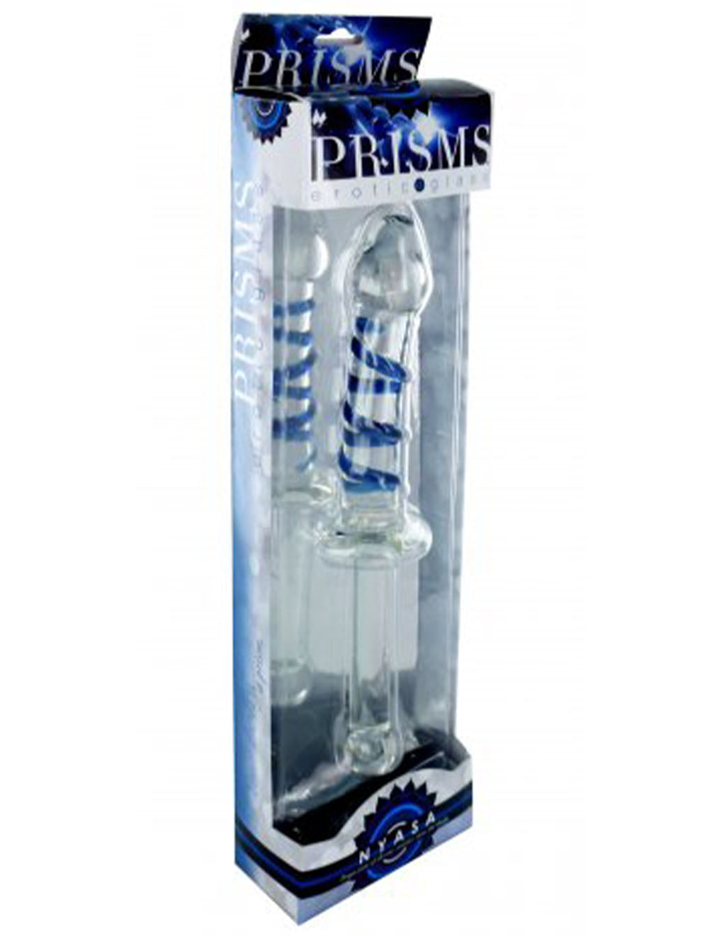 Prisms Erotic Glass Nyasa Thrusting Wand- Front- Package