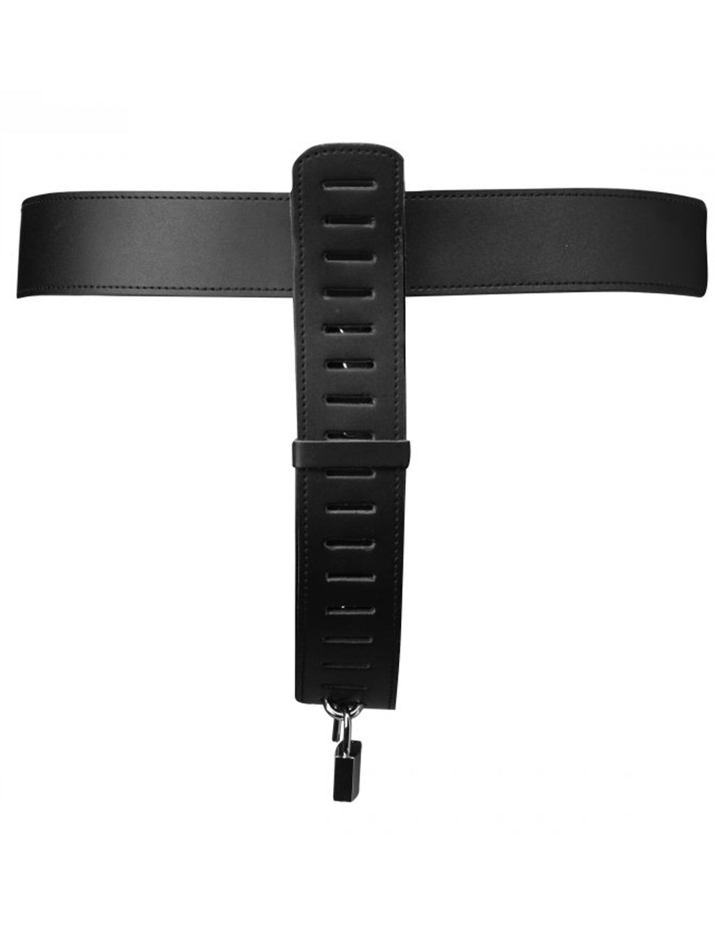 Strict Leather Adjustable Chastity Belt- Back