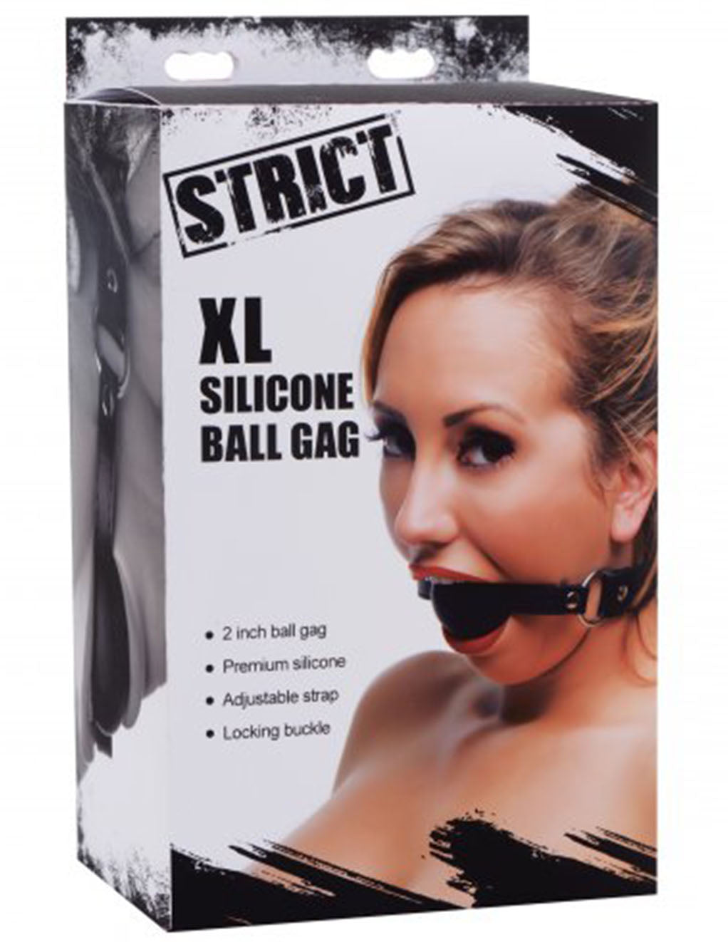 Strict XL Silicone Gag Ball 2 Inch- Package