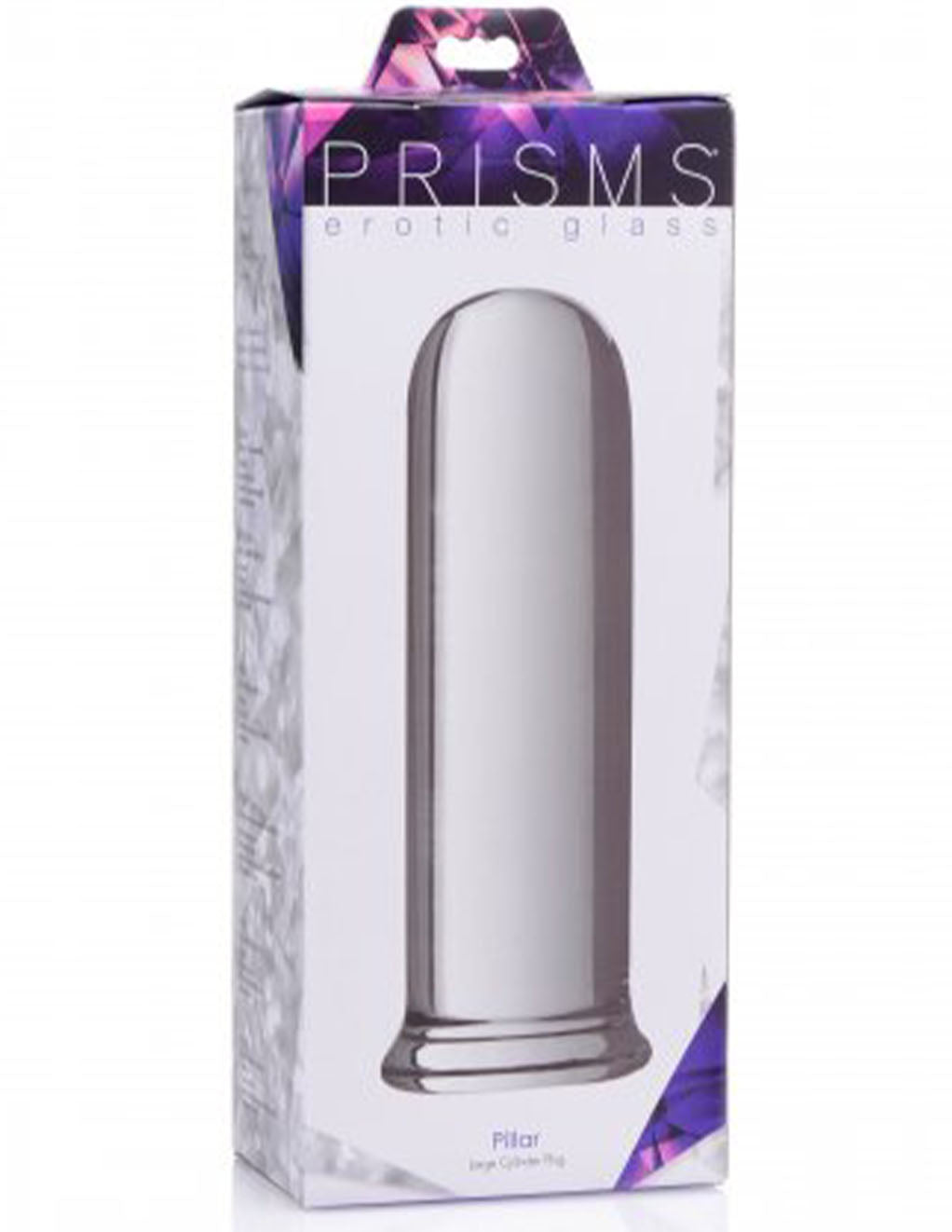 Prisms Erotic Glass Pillar Large Cylinder Plug- Package