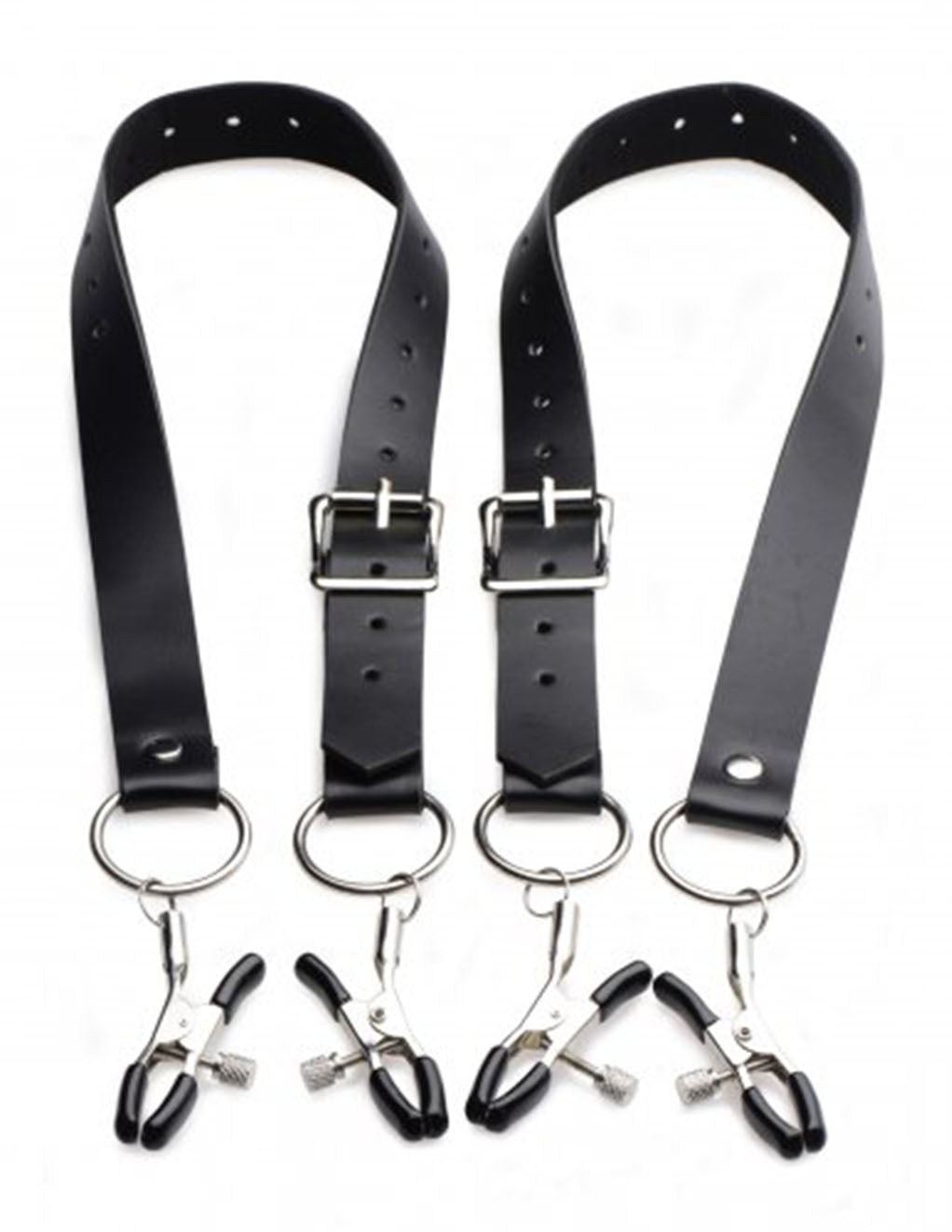Master Series Labia Spreader Straps with Clamps- Front