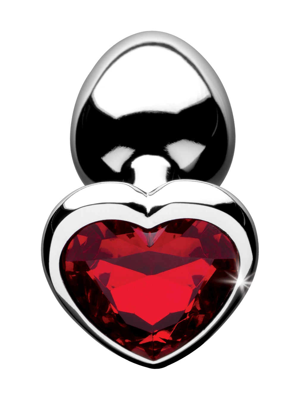 Booty Sparks Red Heart Gem Anal Plug- Small- Top