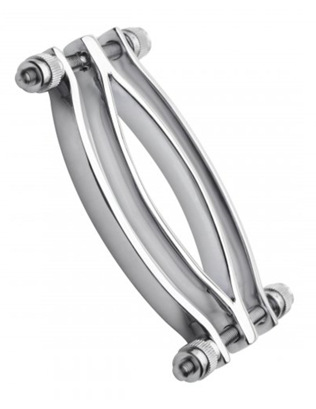 Master Series Stainless Steel Adjustable Pussy Clamp- Side- Angle