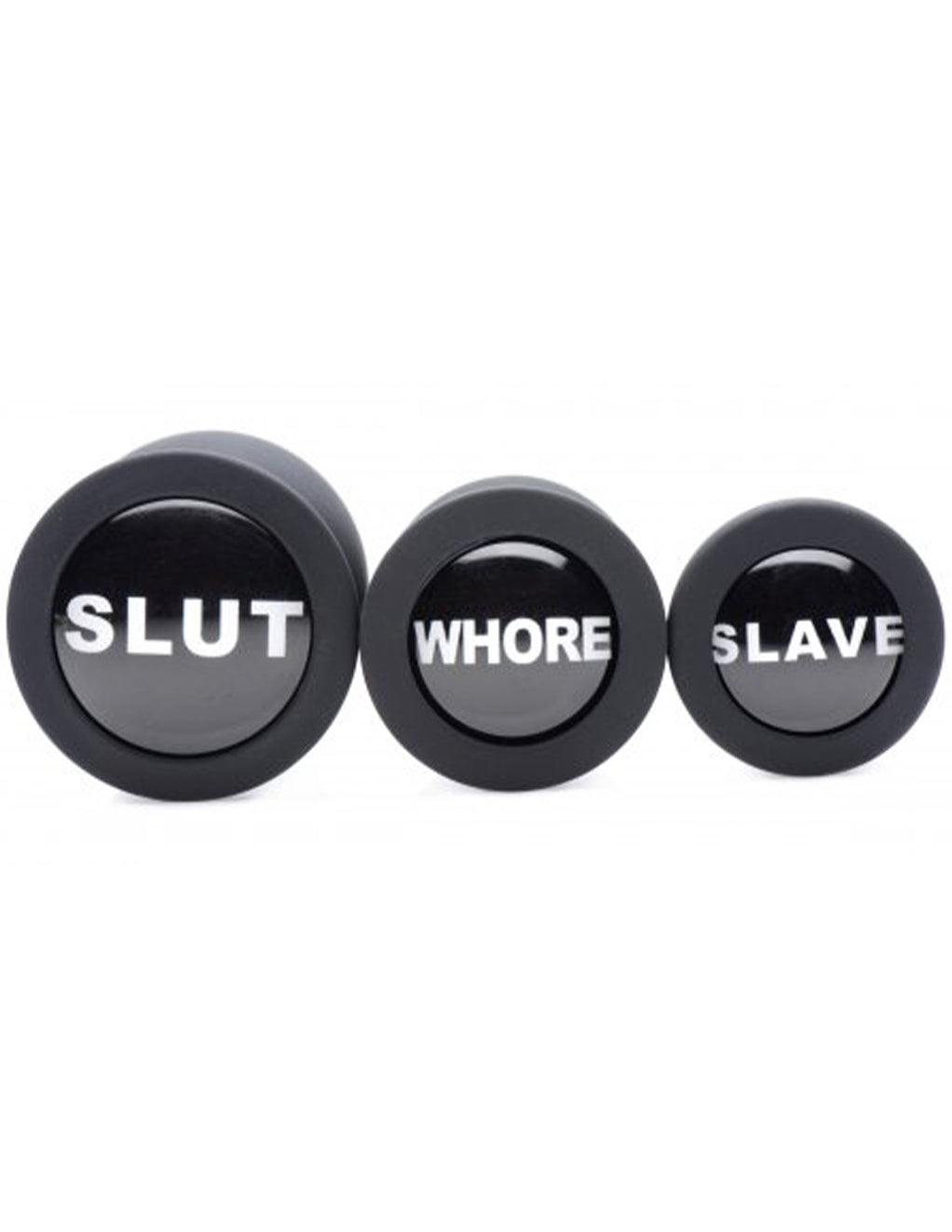 Dirty Words Anal Plug Set- Top Side