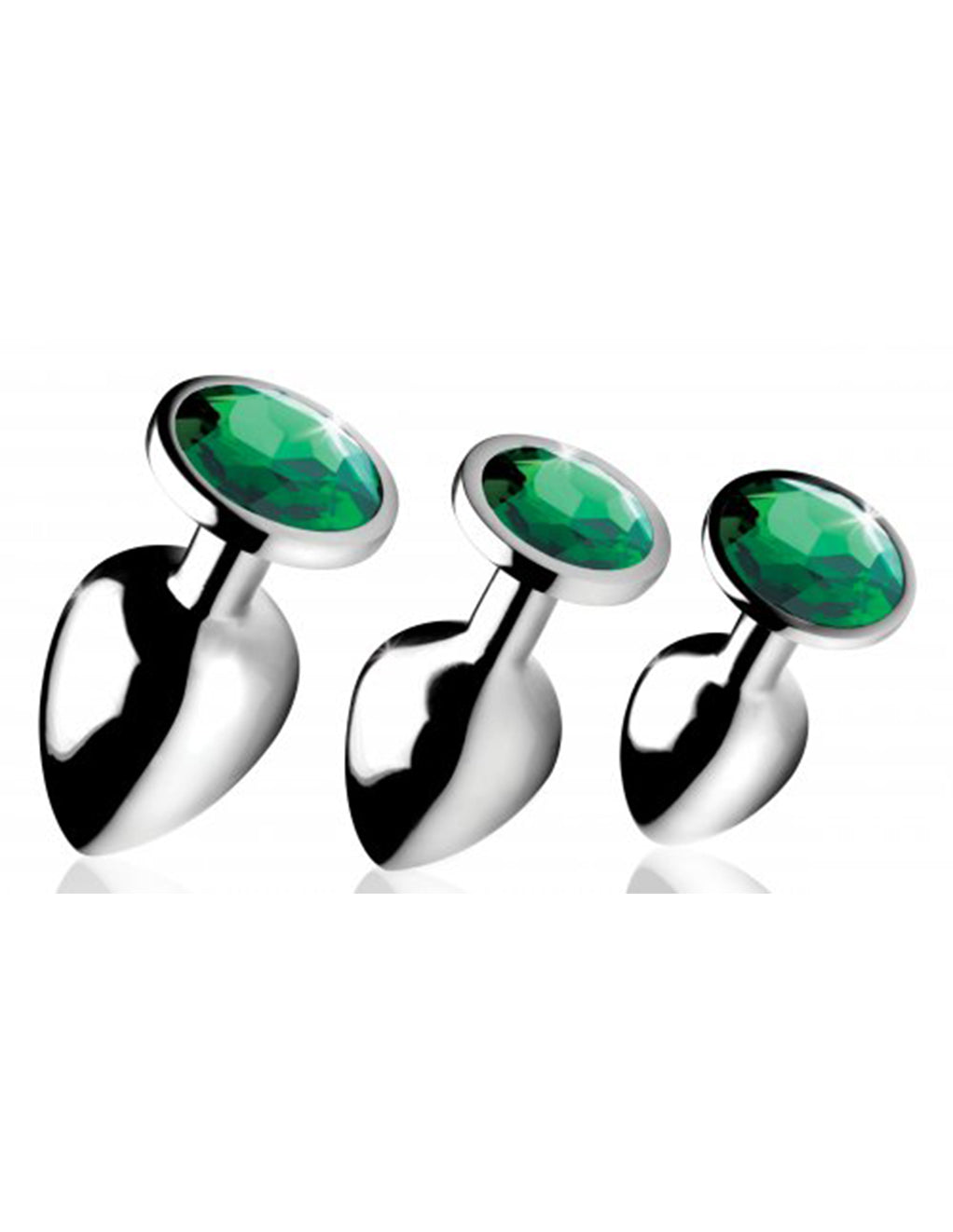 Emerald Gem Anal Plug Set- Front