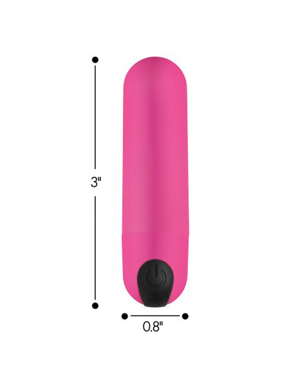 Bang! Remote Controlled Bullet- Pink- Size Dimensions