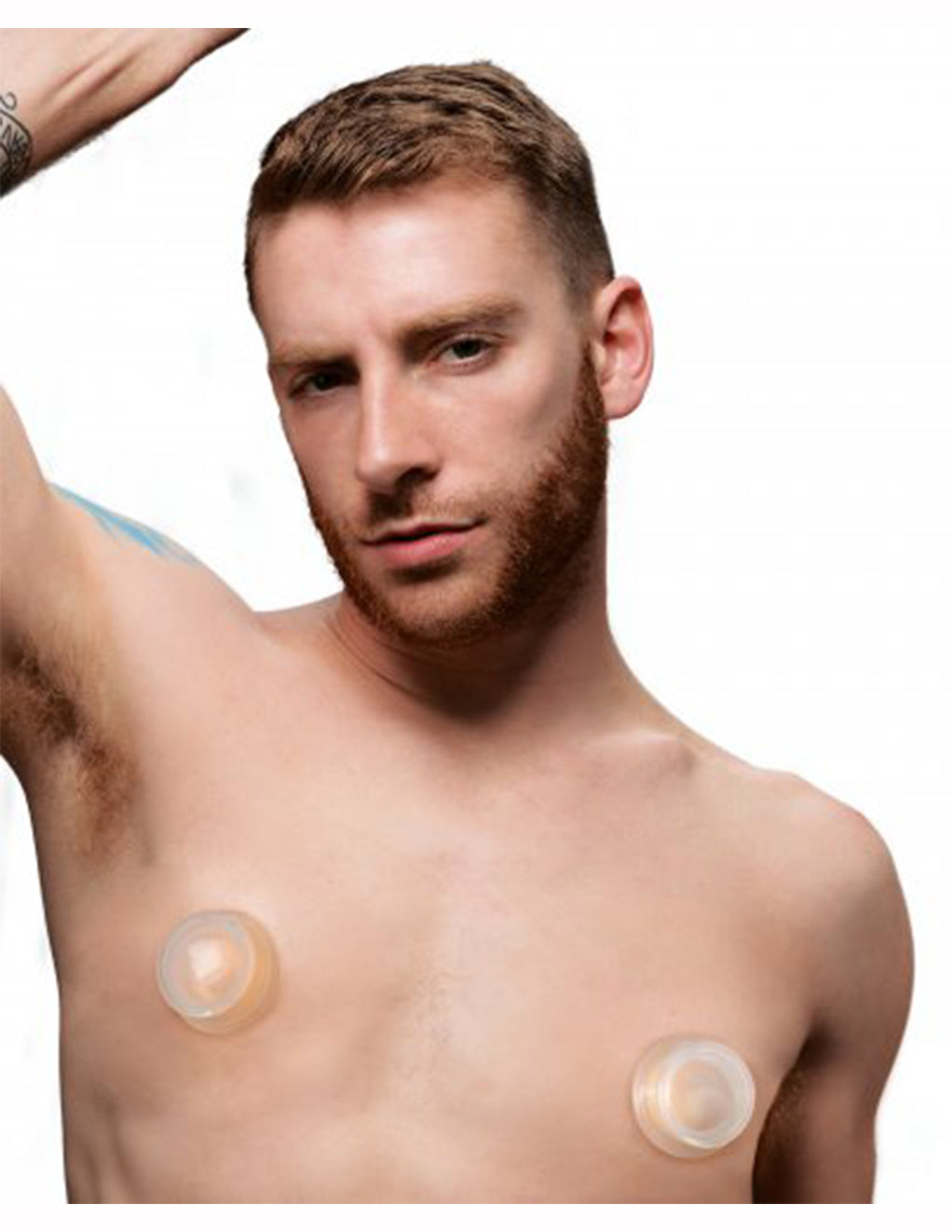 Clear Silicone Nipple Suckers- Small- Male Model