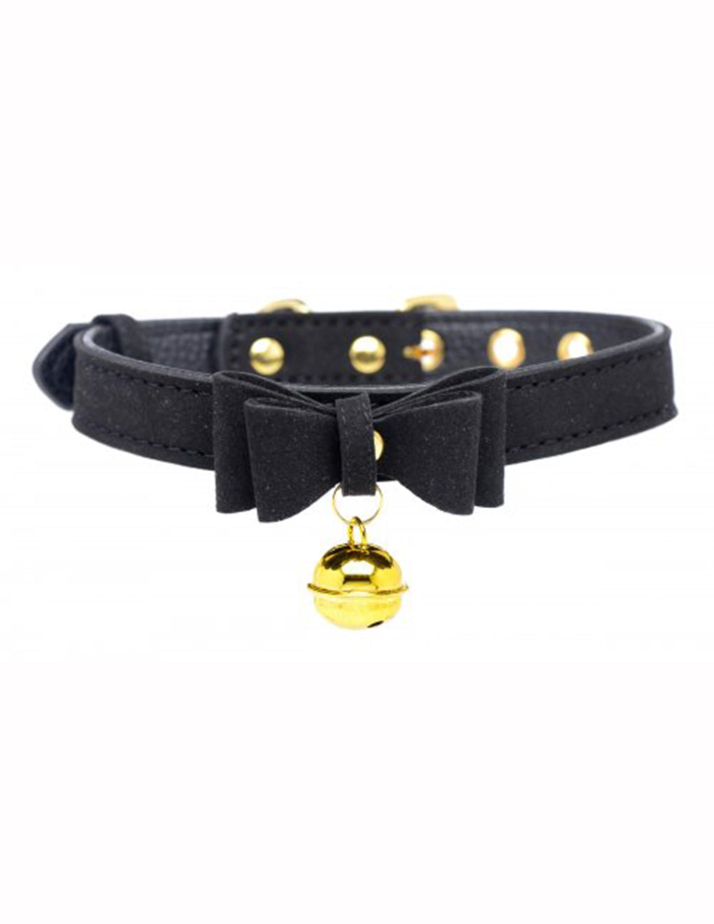 Kitty Cat Bell Collar- Black- Front