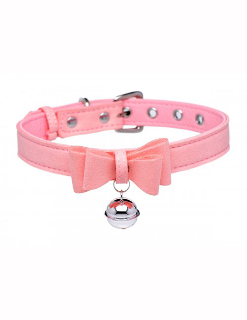 Kitty Cat Bell Collar- Pink- Front