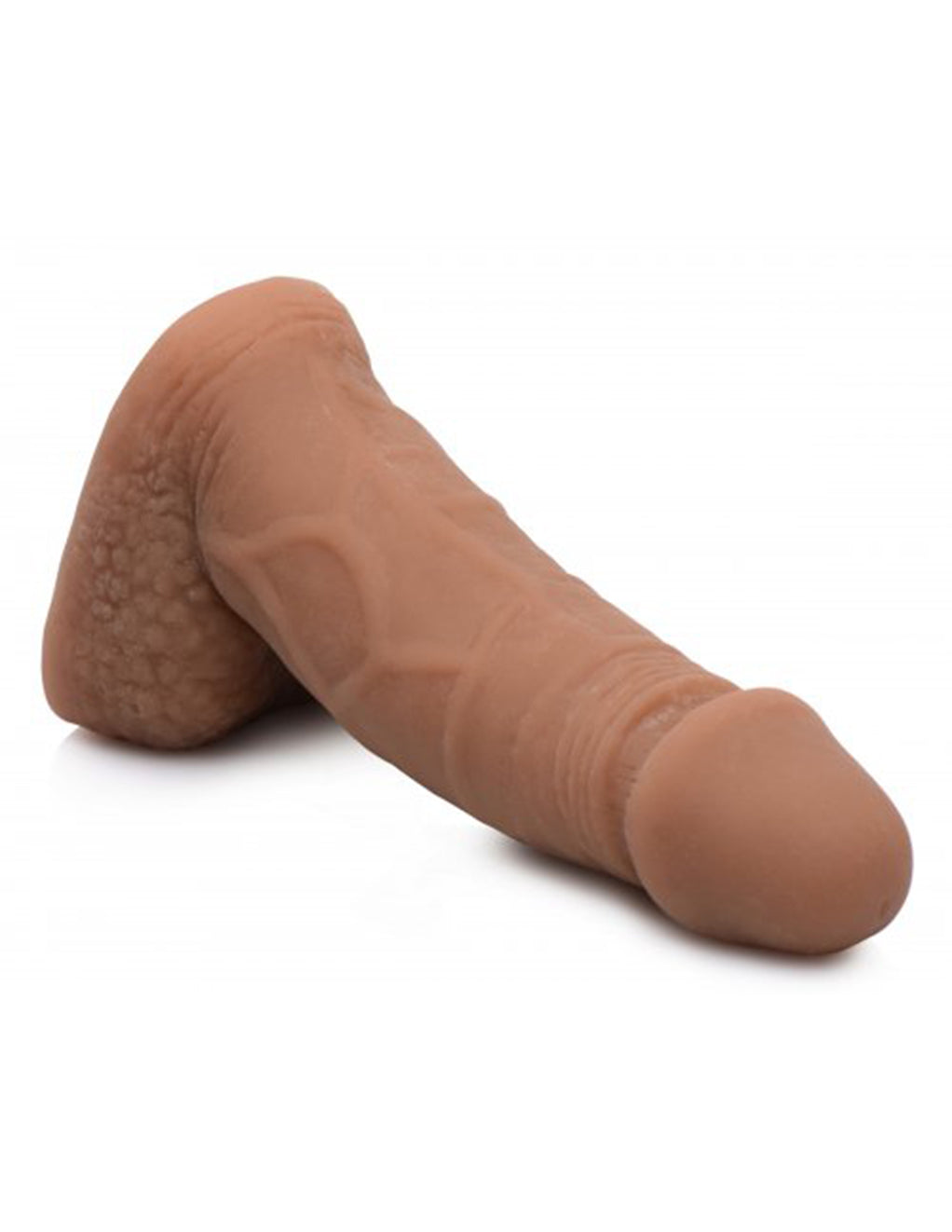 Strap U Large Bulge Packer Dildo- Caramel- Front