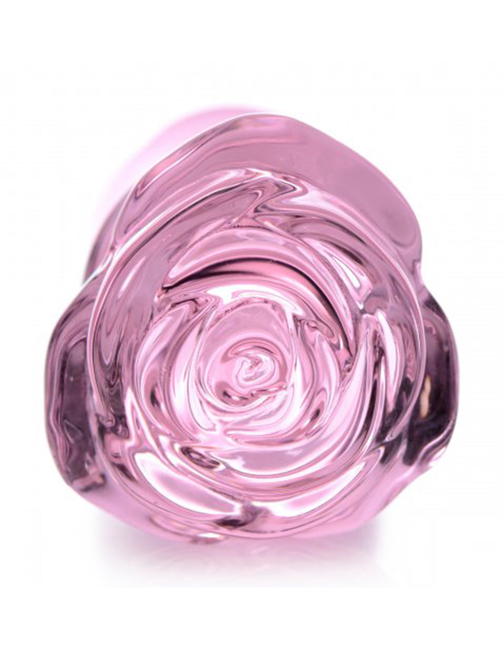 Booty Sparks Pink Rose Glass Plug- Top