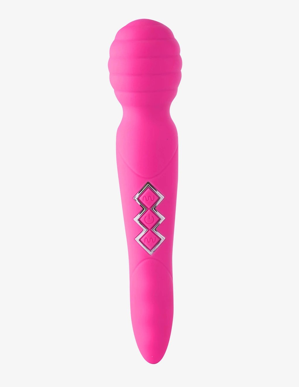 Maia Zoe Twisty Dual Vibrating Rechargeable Pleasure Wand- Pink- Front
