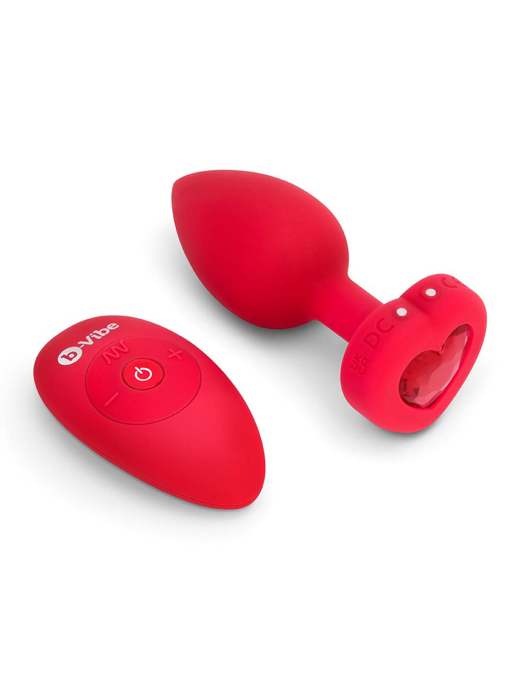 B-Vibe Vibrating Heart Plug M/L- Scarlet Ruby Main