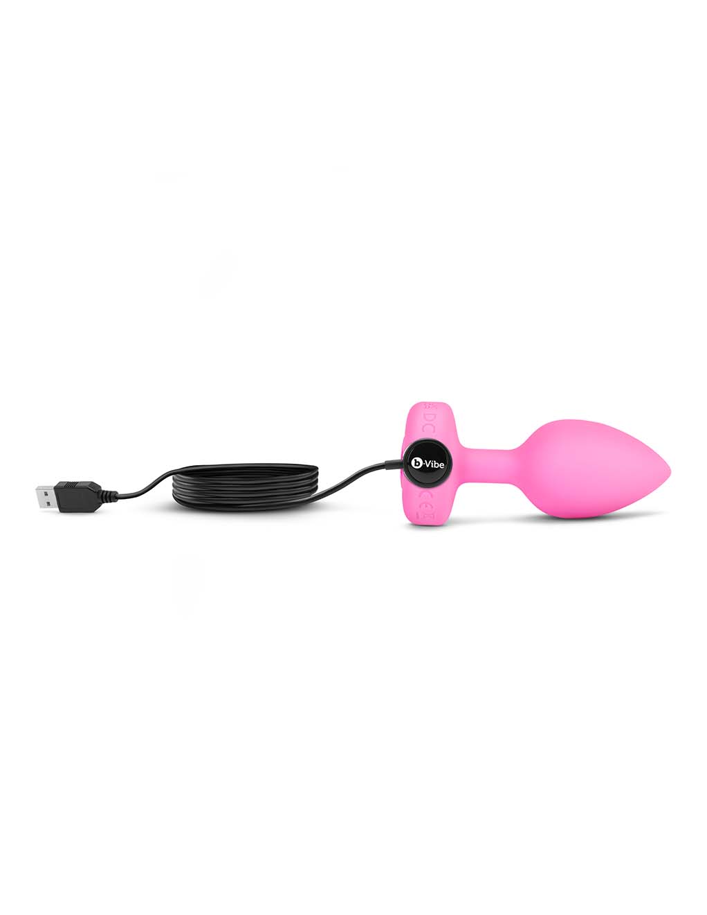 B-Vibe Vibrating Heart Plug S/M Pink Topaz- Charger