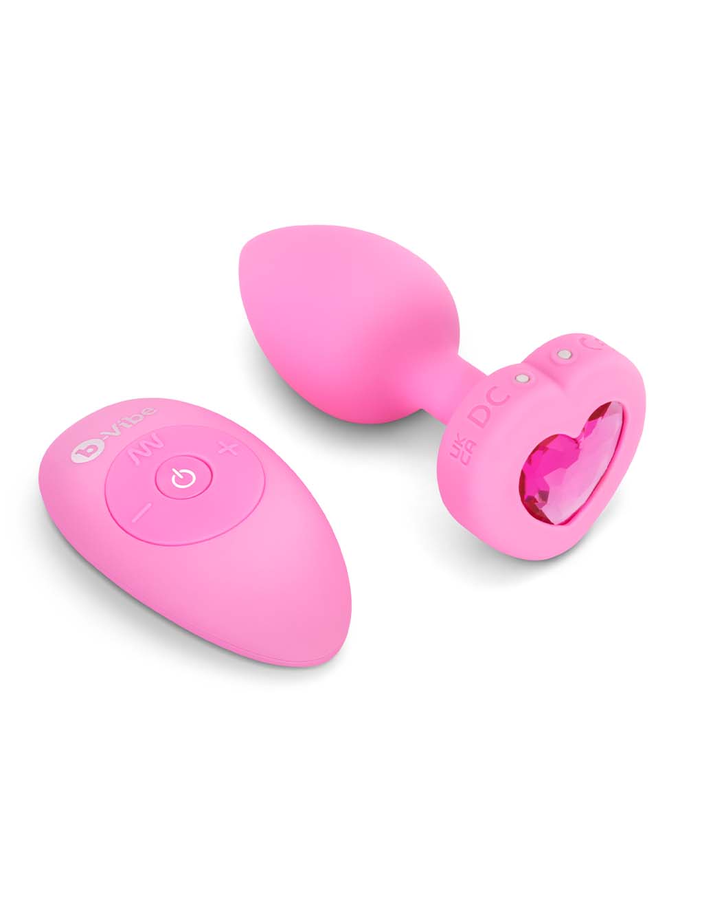 B-Vibe Vibrating Heart Plug S/M Pink Topaz Main