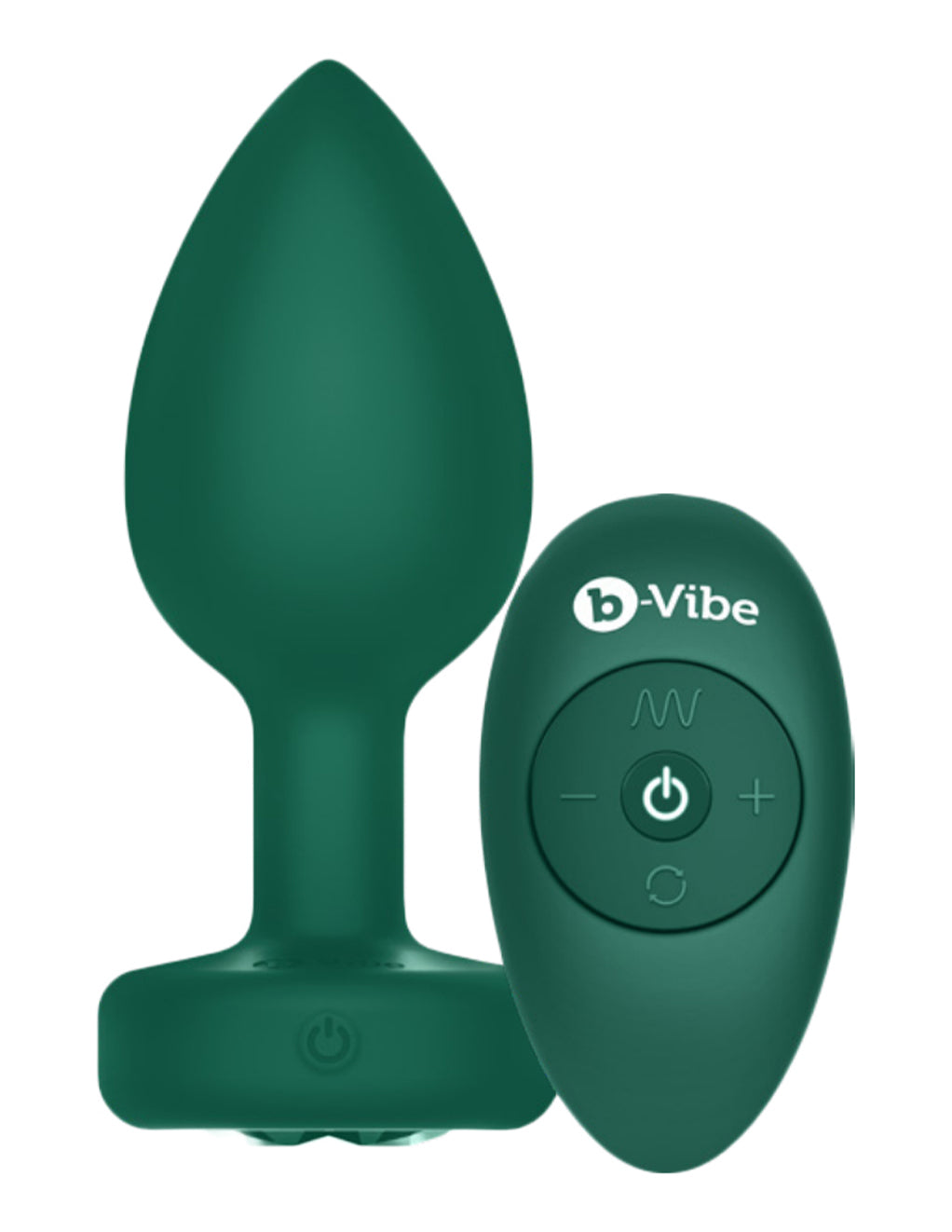 B-Vibe Vibrating Jewels Medium/Large- Emerald- Front