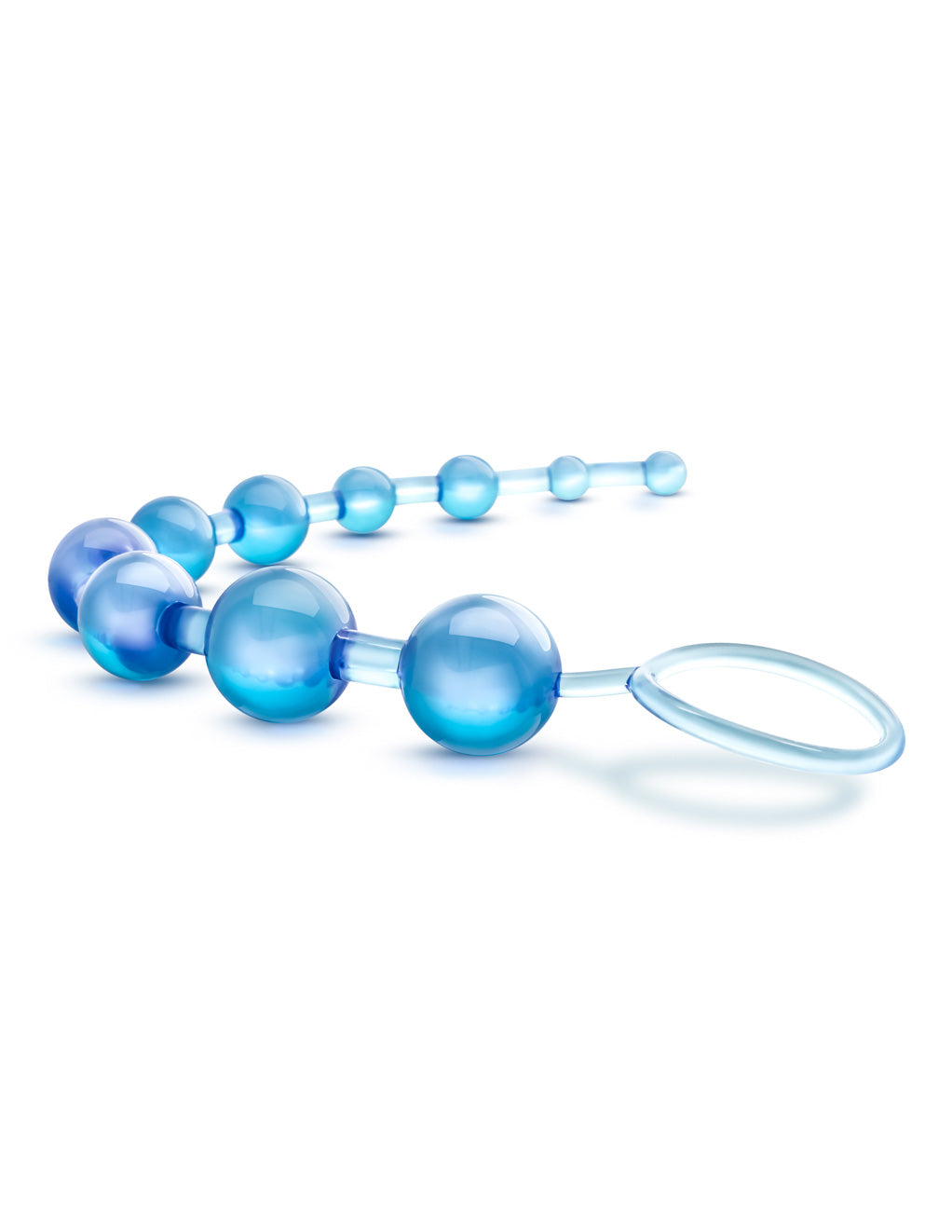 B Yours Basic Anal Beads- Blue- Side