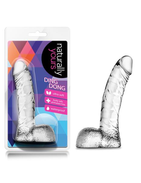 Naturally Yours Ding Dong Realistic Dildo- Clear- Package