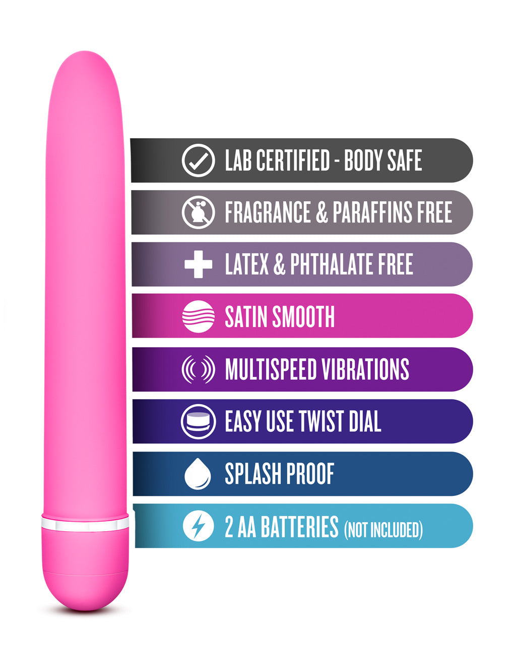 Rose Luxuriate Vibrator- Pink- Features