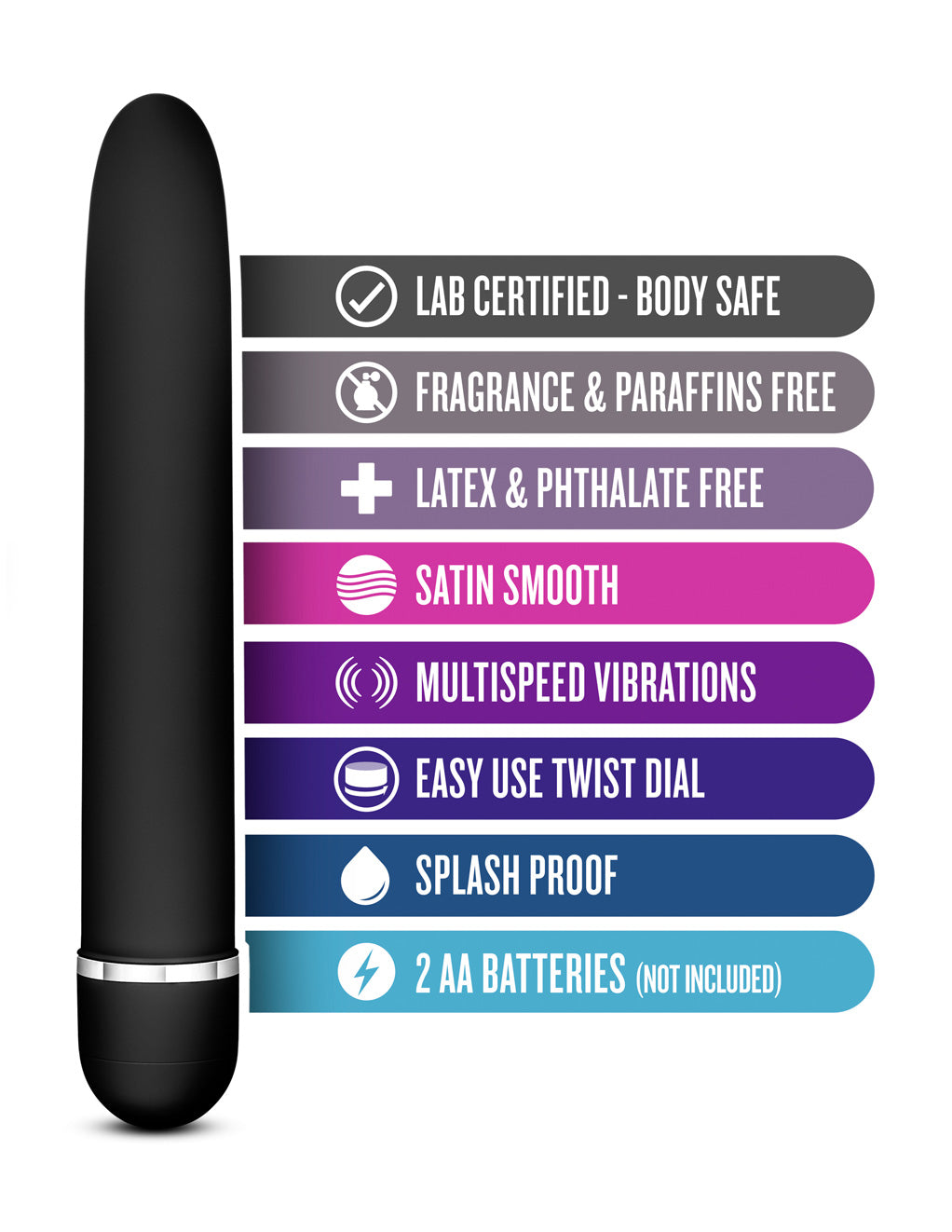Rose Luxuriate Vibrator- Black- Features