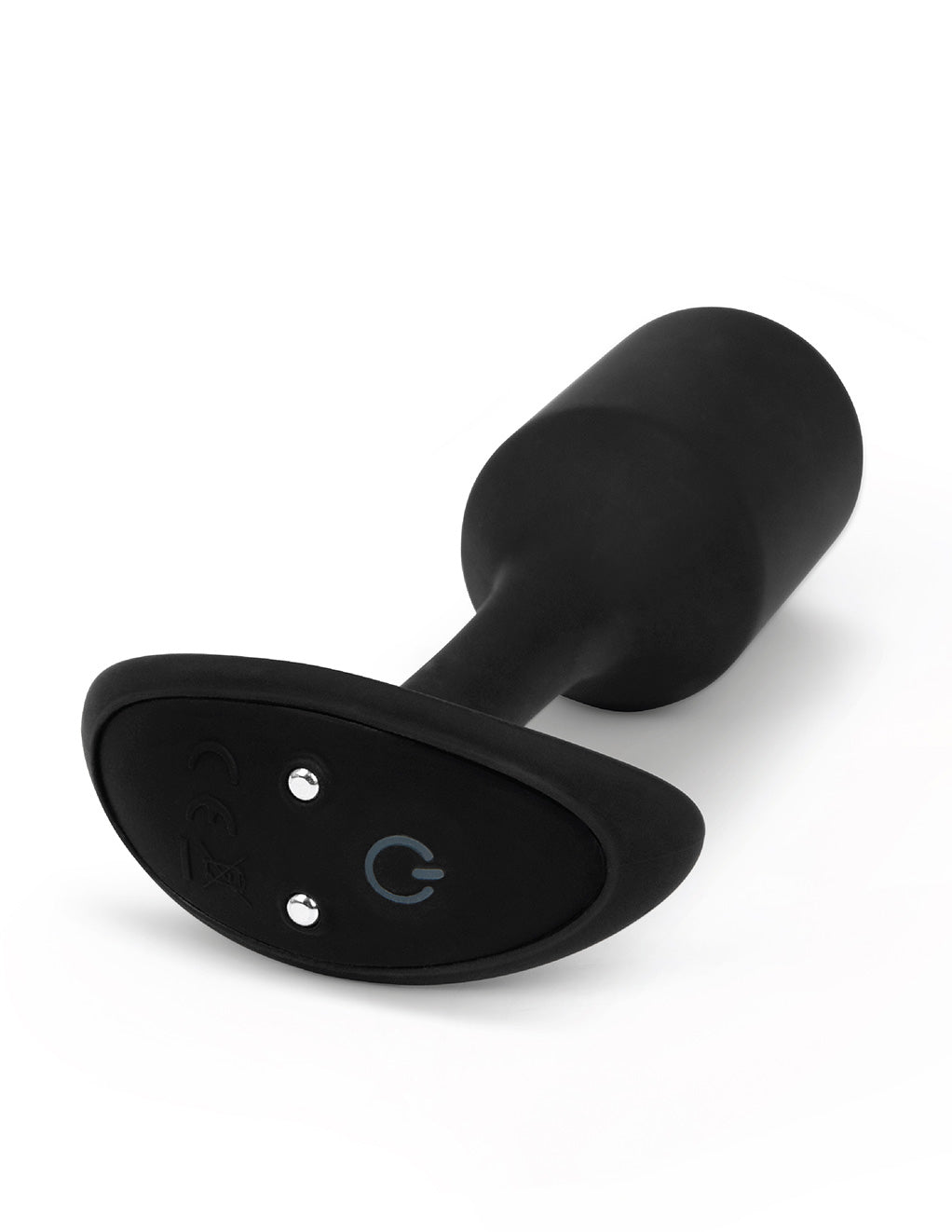 B-Vibe Medium Vibrating Snug Plug- Black- Bottom