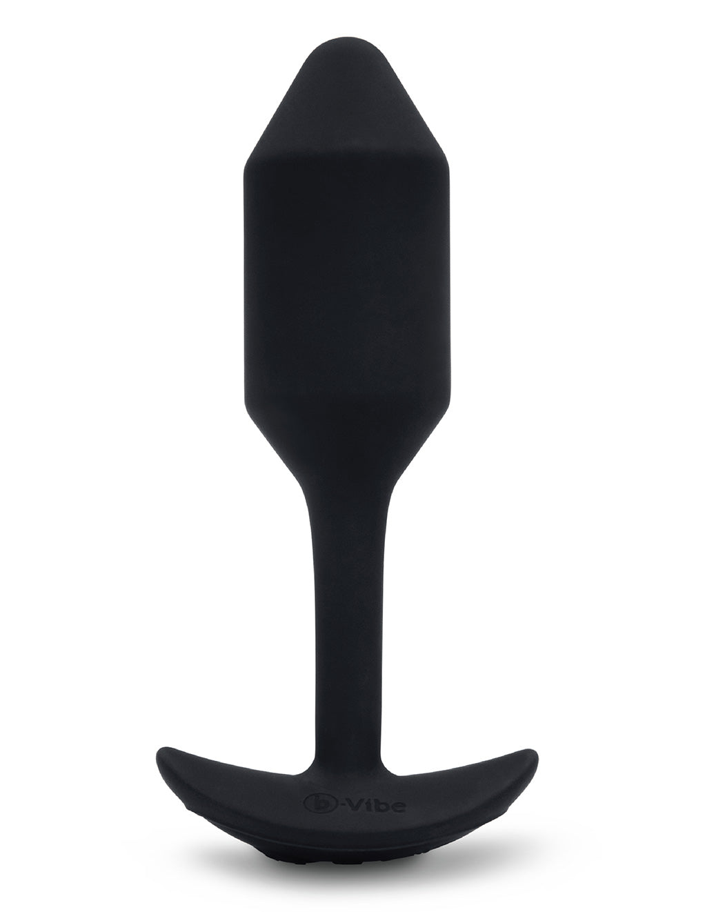 B-Vibe Medium Vibrating Snug Plug- Black- Front