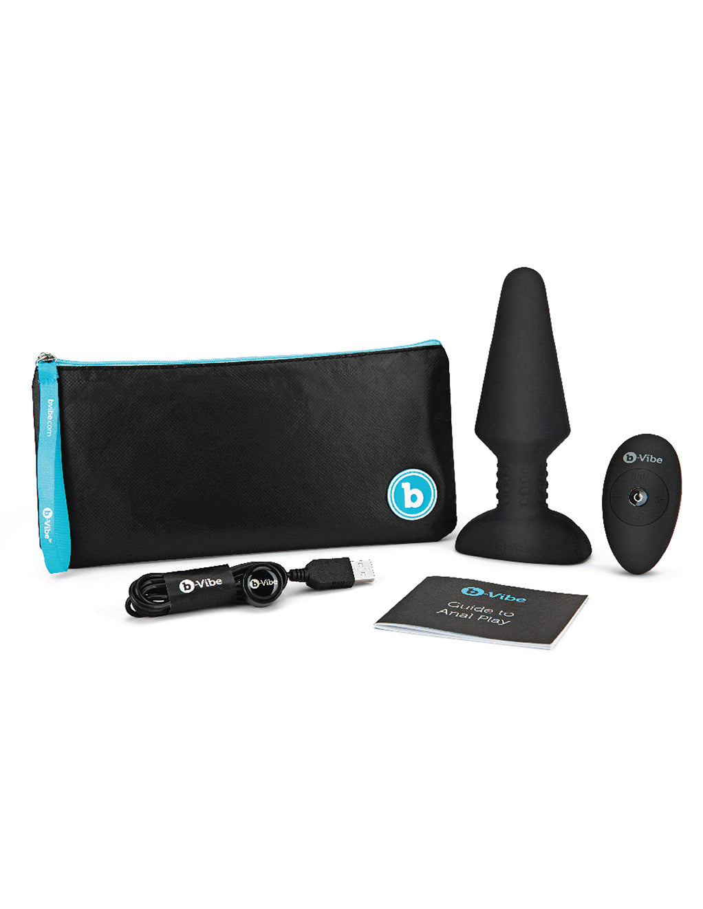 B-Vibe XL Rimming Butt Plug- Black- Contents