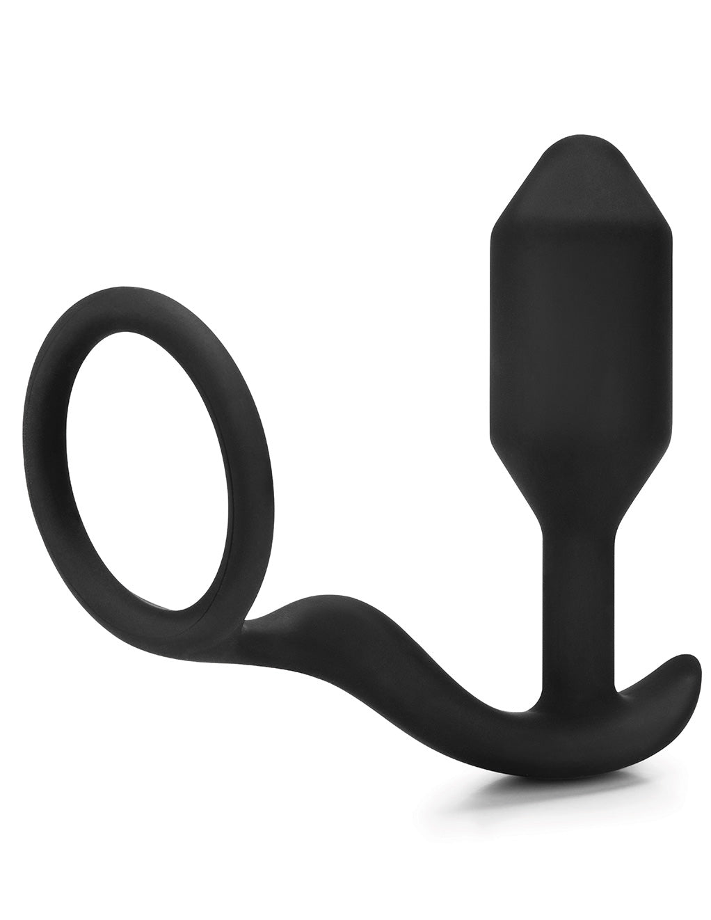 B-Vibe Snug & Tug Weighted Silicone Anal Plug and Cock Ring- Front